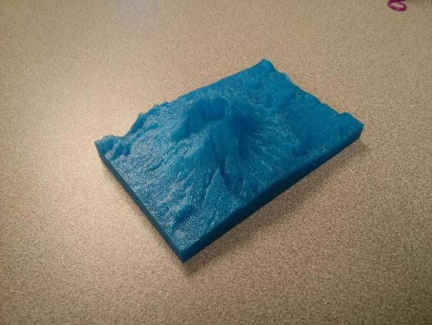 mt st helens modelli paesaggio una mappa mountain modello in scala 3D print model - Mito3D