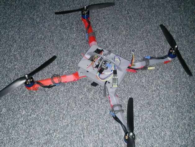 quadrocopter 44cm Durchmesser r c Fahrzeuge blender copter 3D print model - Mito3D