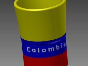 colombia shot glass kitchen dining 3d print model - Mito3D