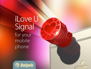 ilove u signal iphone mobile phone engagement gift girlfriend heart love marriage present sweetheart valentine valentines day 3d print model - Mito3D
