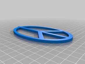 meine angepasste groovy peace-Zeichen Schilder & logos kundengebundene 3d print model - Mito3D