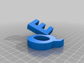 qe Akronym 3d print model - Mito3D