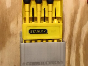 stanley screwdriver set wall mount tool holders & boxes tools holder wallmount 3d print model - Mito3D