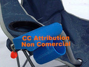 camping chair right rod holder sport outdoors fishing icefishing ice 3d print model - Mito3D