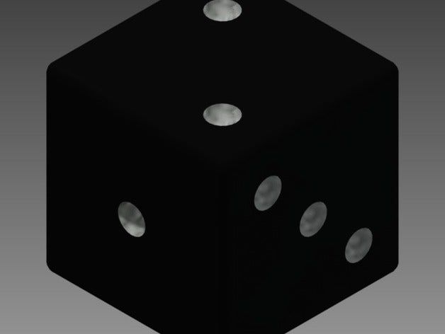 weighted die dice 3D print model - Mito3D
