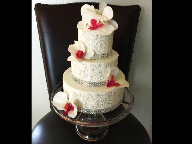 grande y bonita torta de la boda pastel 3D print model - Mito3D