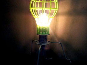 lightbulb mesh lampshade decor ikea hack interior lamp light lighting recycling upcycling wirelamp 3d print model - Mito3D