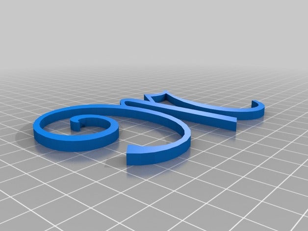 m les signes et logos lettre 3D print model - Mito3D