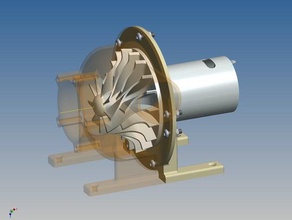 540 türbin blower boy motorlar mühendislik fırçasız kompressor radyal verdichter rüzgar 3d print model - Mito3D
