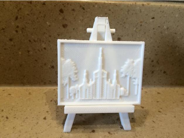 portland templo lithophane Arte 2d personalizado 3D print model - Mito3D