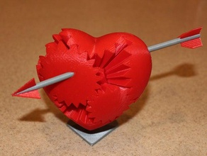 individual stl 2 plate total ripoff one emmett's heart gears placed fit my printer decor gear valentines 3d print model - Mito3D