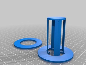 Ringmagneten schweben Spindel lernen Halter hover in der Schwebe levitation magnet Magnete ring Ringe ring-magnet stand 3d print model - Mito3D