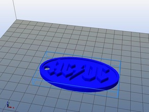 ac dc llavero signos y logotipos 3d print model - Mito3D