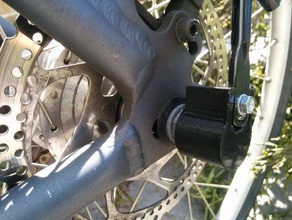 bike pannier rack hub mount sport & outdoors bicycle carrier openscad parametric scad 3d print model - Mito3D