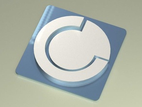 logotipo da empresa de vidro pad cozinha e sala jantar Logo em 3d Modelagem A impressão cadenas 3d print model - Mito3D