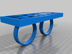 meine angepasste word-Ringe 3d print model - Mito3D