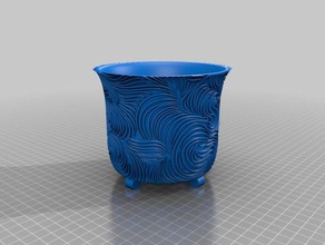swirly fioriera all'aperto e giardino la pianta fioriere piantare in vaso vasi per piante swirl 3d print model - Mito3D