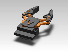 vector de concepto robot brazo la garra estándar servo robótica 3d print model - Mito3D