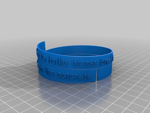 earthquake haiku art customized 3D print model - Mito3D