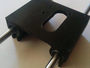 extrusor rail 8mm rod support 3d printer parts bearing draco 3d print model - Mito3D