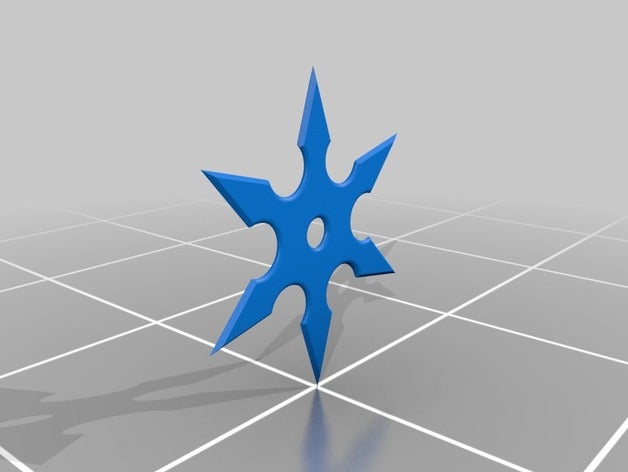 6 branches jeter étoiles accessoires de jeu plein le lancer projetant des 3D print model - Mito3D