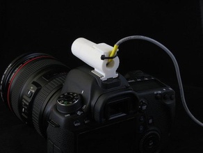 electret microphone shotgun high speed photography camera hotshoe openscad 3d print model - Mito3D