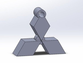 Anahtarlık - mitsubishi dekor bişi tutucu mitsu 3d print model - Mito3D