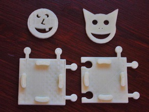 noughts faces other smiley game 3d print model - Mito3D