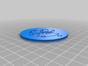 asdfmovie circular gallifreyan moeda moedas emblemas personalizado 3d print model - Mito3D