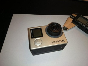 gopro 5,4 mm anel de lente câmera 54mm hero 4 ragecam 3d print model - Mito3D