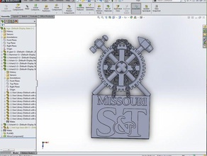 missouri s&t, el logotipo la ciencia de tecnología st universidad 3d print model - Mito3D