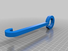 hinged shower hook - print place bathroom fusion 360 simplify3d solidoodle 4 3d print model - Mito3D