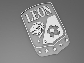 liga mx - leon impression facile pièces et badges mexique 3d print model - Mito3D