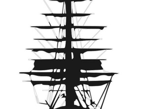 lampe marino-silhouette bateau 2d art la barca luce rennes mare 3d print model - Mito3D