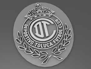 liga mx - toluca easy print coins & badges mexico 3d print model - Mito3D