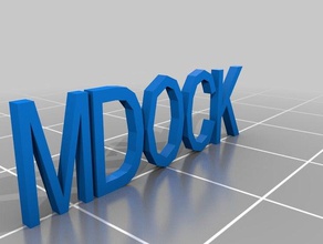 mdock words containers customized 3d print model - Mito3D