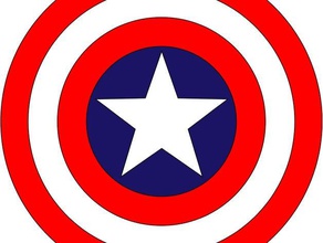 captain america's shield logo signs & logos 3d print model - Mito3D