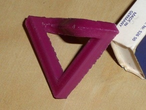 peça única triângulo de penrose matemática objeto impossível inventor tutorial 3d print model - Mito3D