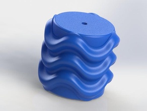 textura roda de onda suave ferramentas arte rolo 3d print model - Mito3D