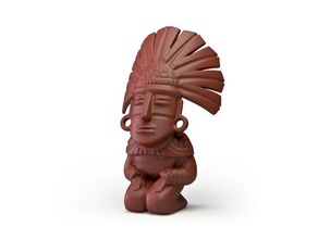 asteca escultura decoração 3d print model - Mito3D