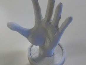 de la joyería mano personas los dedos humana anillo soporte escala trede 3d print model - Mito3D