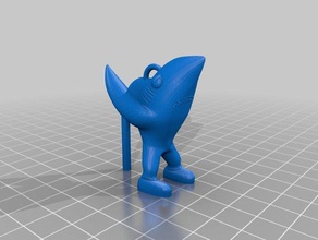 sinistra-squalo orecchino accessori sinistra a di squalo shark super bowl xlix 3d print model - Mito3D
