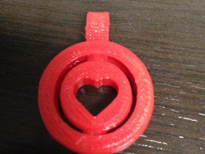 heart 3d printing charm love pendant valentine valentines day 3d print model - Mito3D