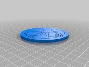 özel benim dairesel gallifreyan para edilmelidir sikke ve rozetleri özelleştirilmiş 3d print model - Mito3D