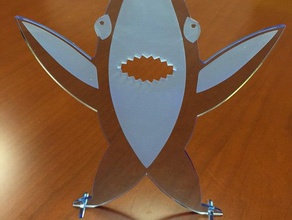 découpé au laser danse requin la de lasercut le 3d print model - Mito3D