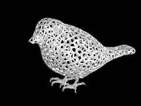 voronoi java ricebird sparrow animals birds pets 3d print model - Mito3D