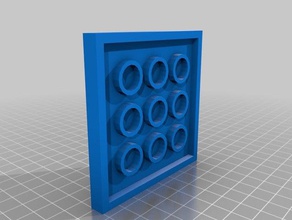 lego placa 4x4 4 botões brinquedos & games 3d print model - Mito3D