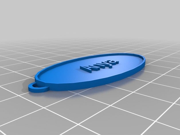 meu personalizada chaveiro oval - anya chaveiros personalizado 3D print model - Mito3D