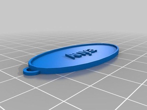mis personalizado llavero oval - anya llaveros 3d print model - Mito3D