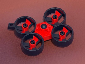 quadcopter Anahtarlık serin pervane çerçeve 3d print model - Mito3D